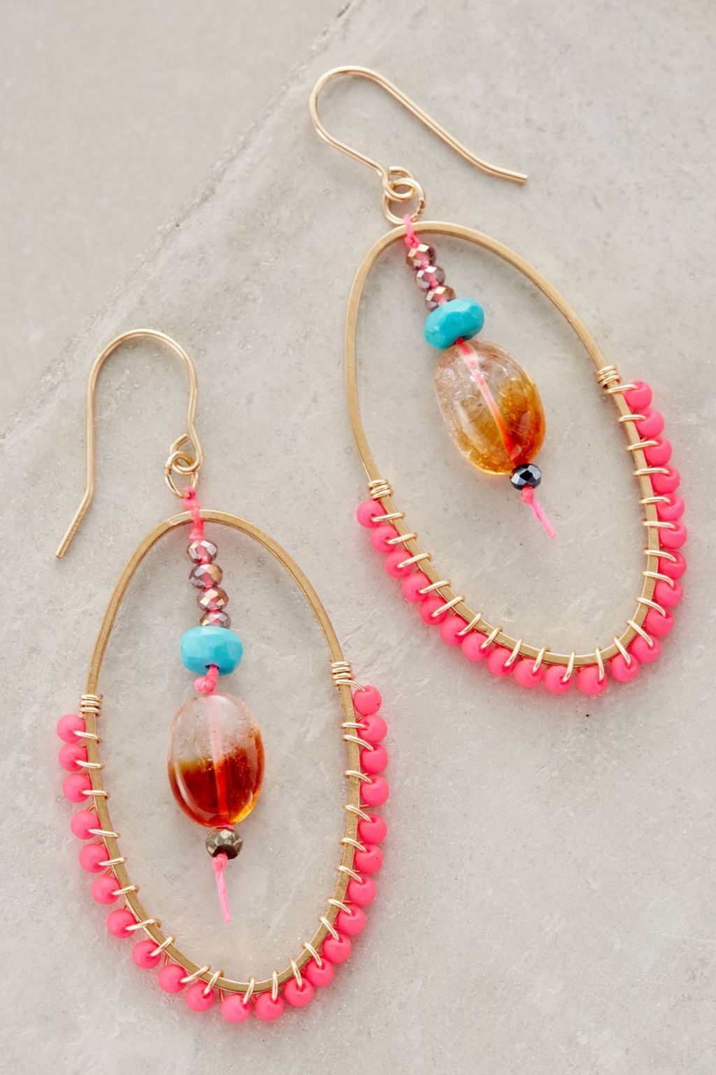 Blushed Droplet Hoops by Bluma Project