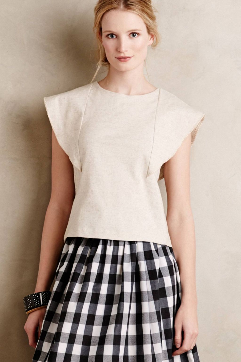 Chambray Flutter Top by Sam & Lavi