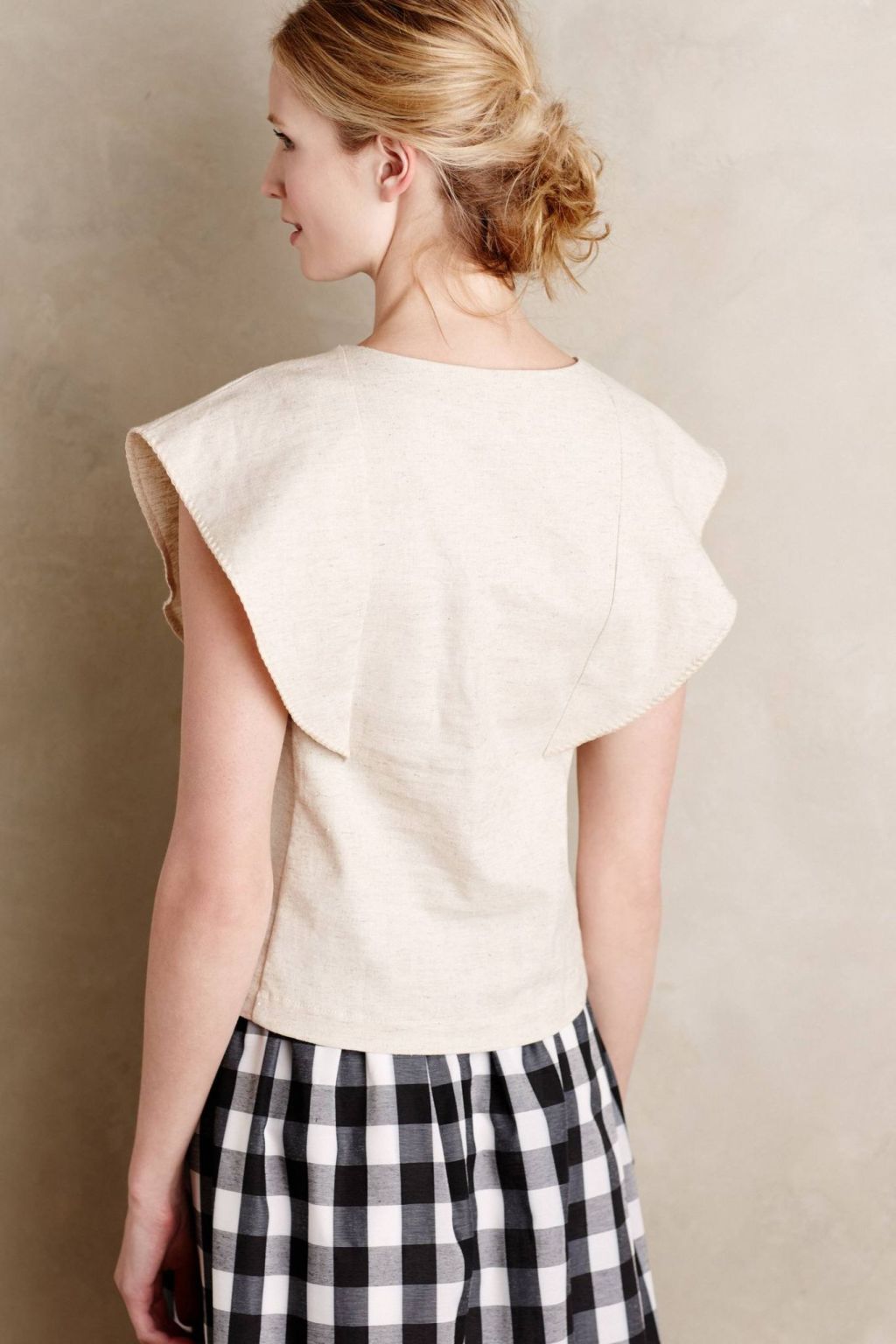 Chambray Flutter Top by Sam & Lavi