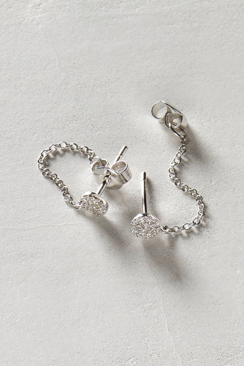 Diamond Chained Posts in 14k Gold by Liven Co.