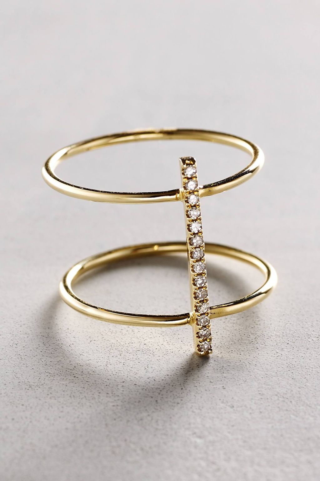 Diamond Cuff Ring in 14k Gold in Gold