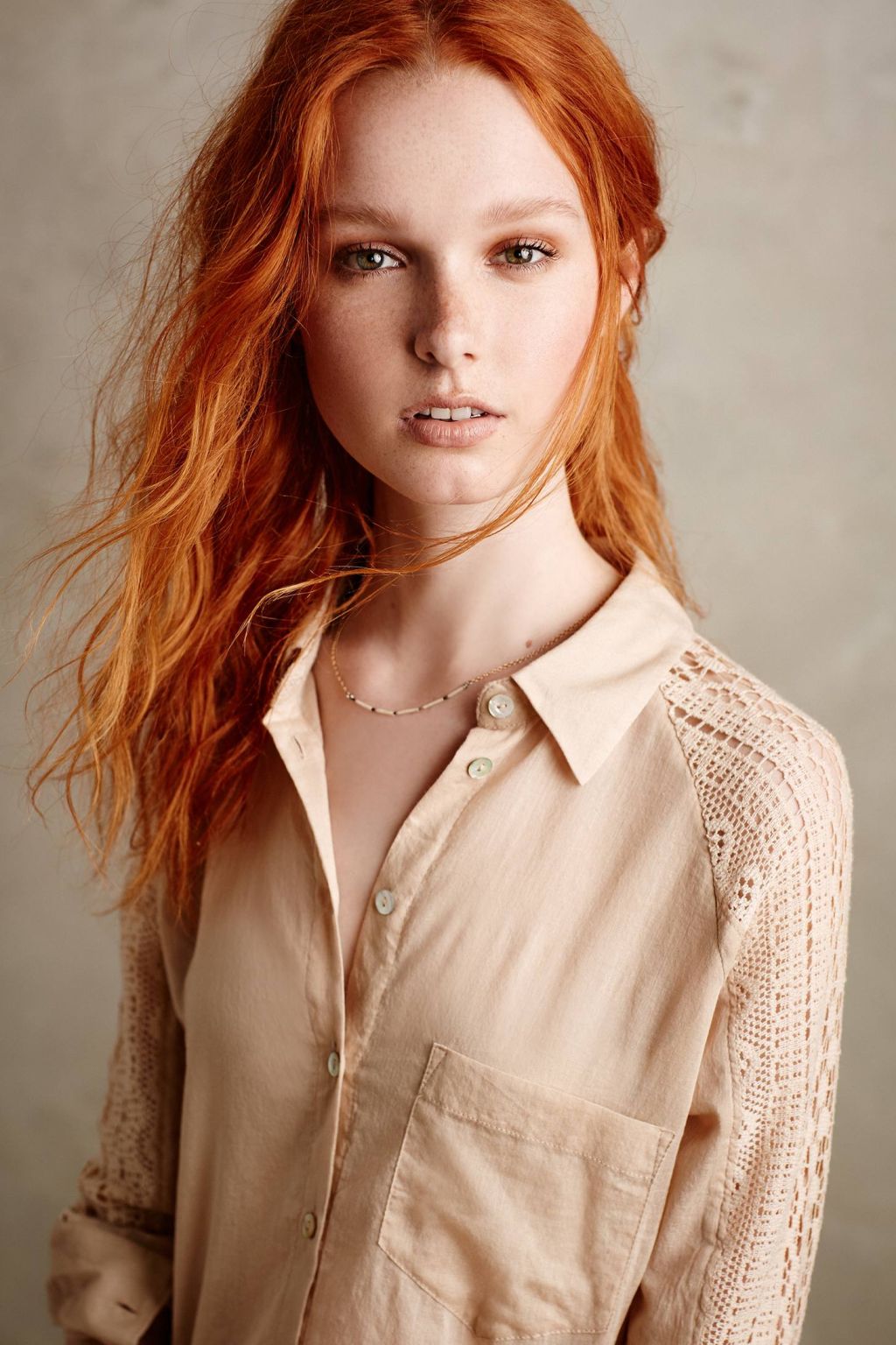 Lace-Sleeve Buttondown by Holding Horses