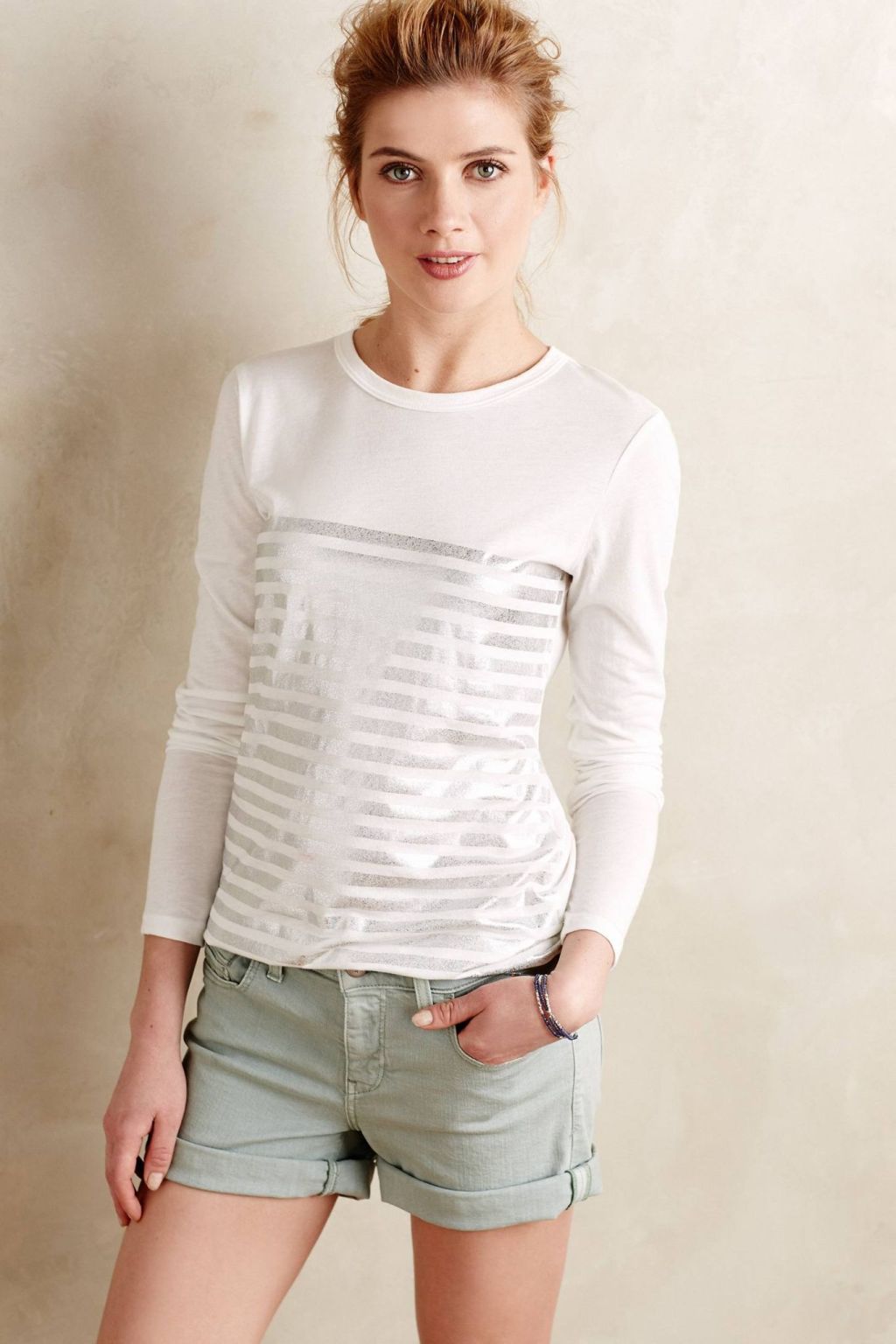 Silvered Stripe Tee by Kain
