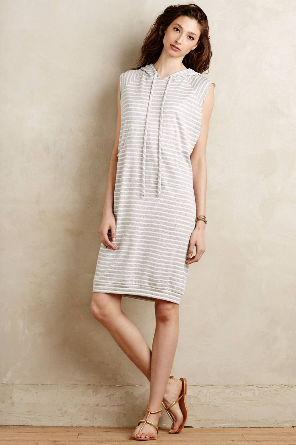 Striped Hoodie Cover-Up