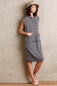 Striped Hoodie Cover-Up