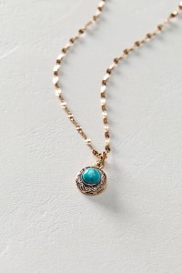Turquoise Pendant Necklace in 14k Rose Gold by Arik Kastan