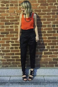 Bowtied Paperbag Crops by Cartonnier