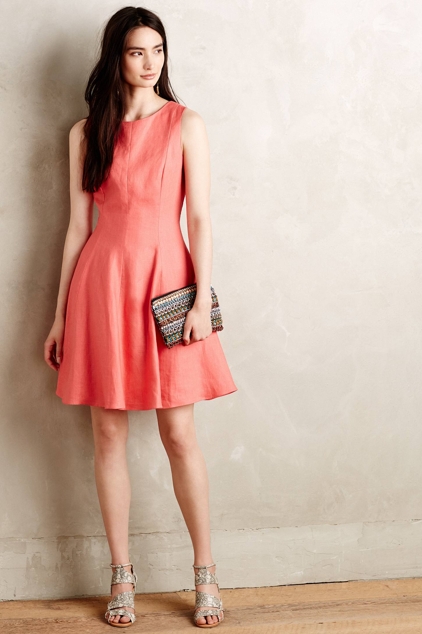 Coralline Linen Dress