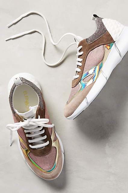 Happy Iridescent Sneakers by Elena Iachi