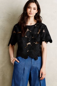 Oversized Floral Lace Tee by Cynthia Rowley