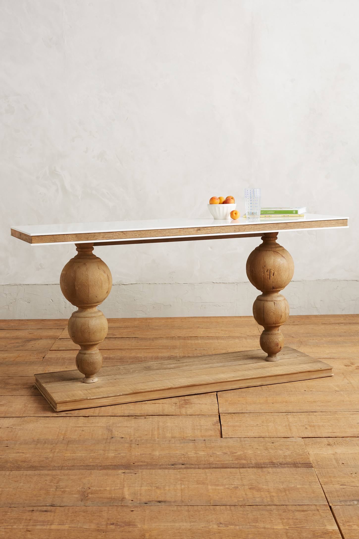 Lacquered Elm Console