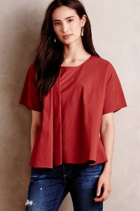 Pleated Poplin Blouse by HD in Paris
