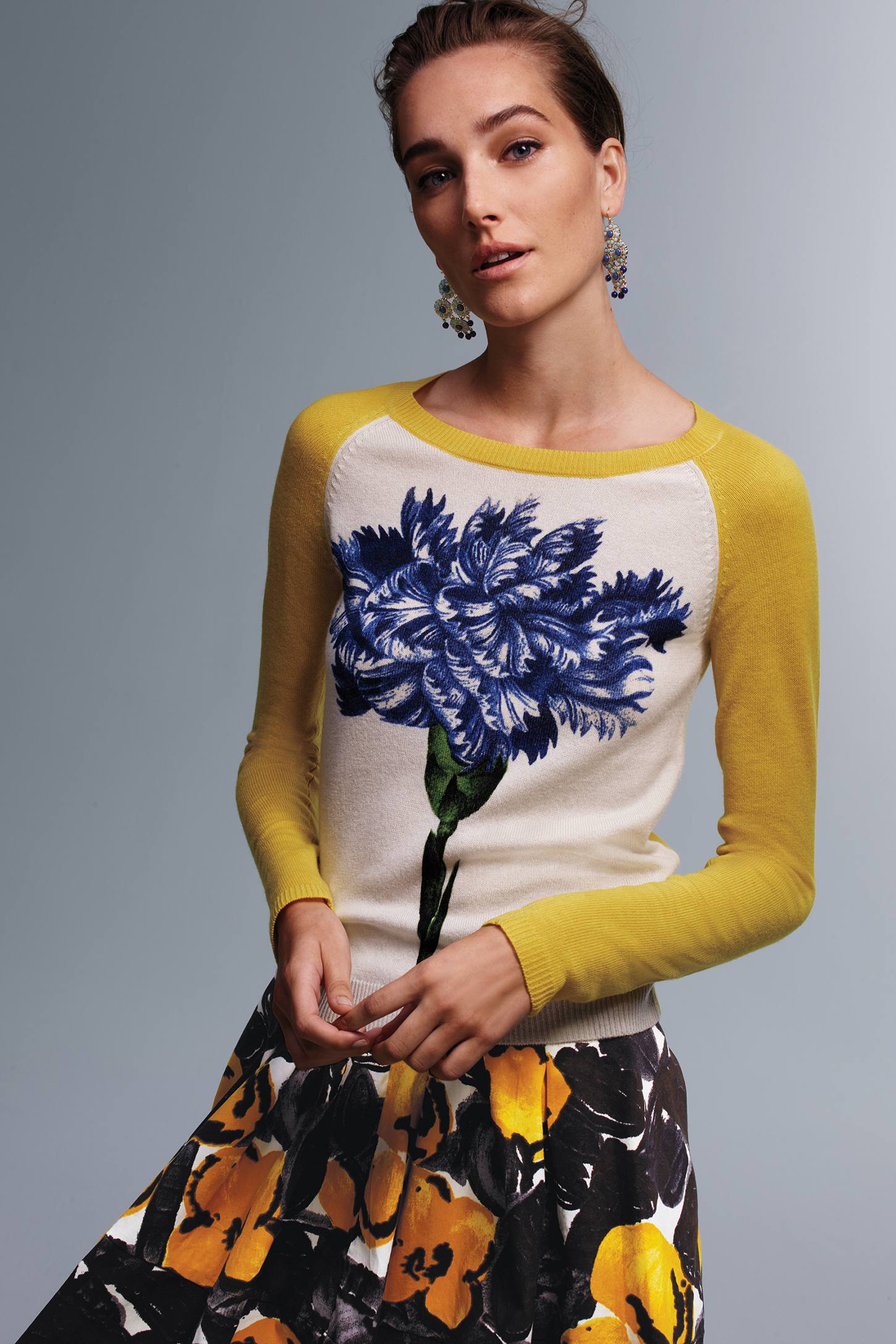 Colorblocked Wildflower Pullover by Peony by Samantha Sung