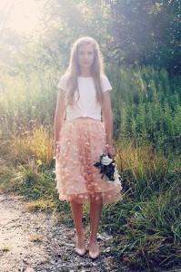 Fluttered Fete Midi Skirt by Eva Franco