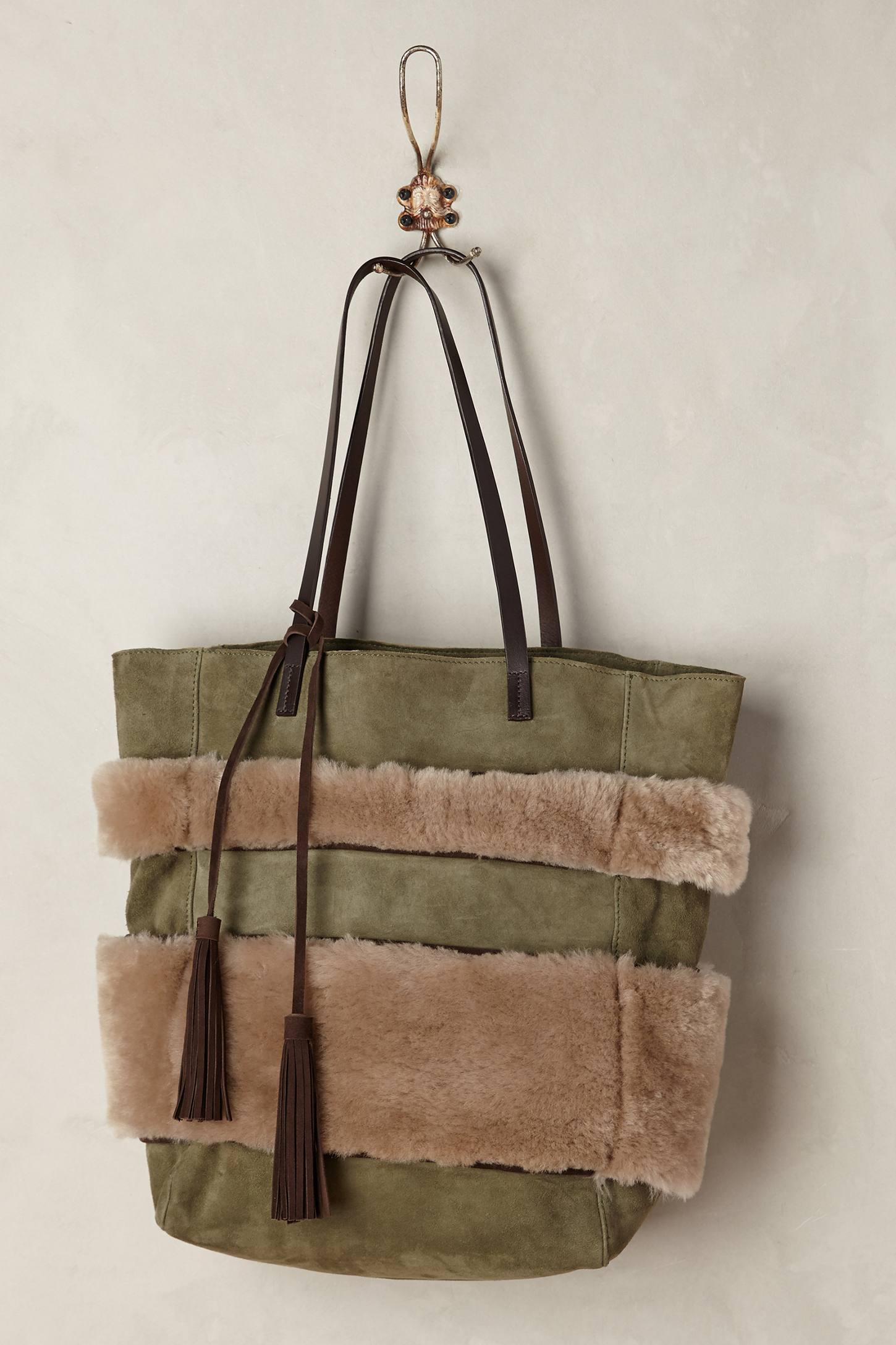 Shearling Stripe Tote by Holding Horses