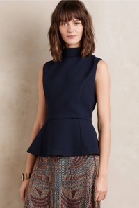 Mock-Neck Peplum Tank by Harlyn