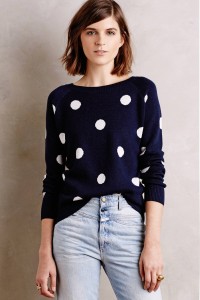 Polka Jacquard Pullover by Moth