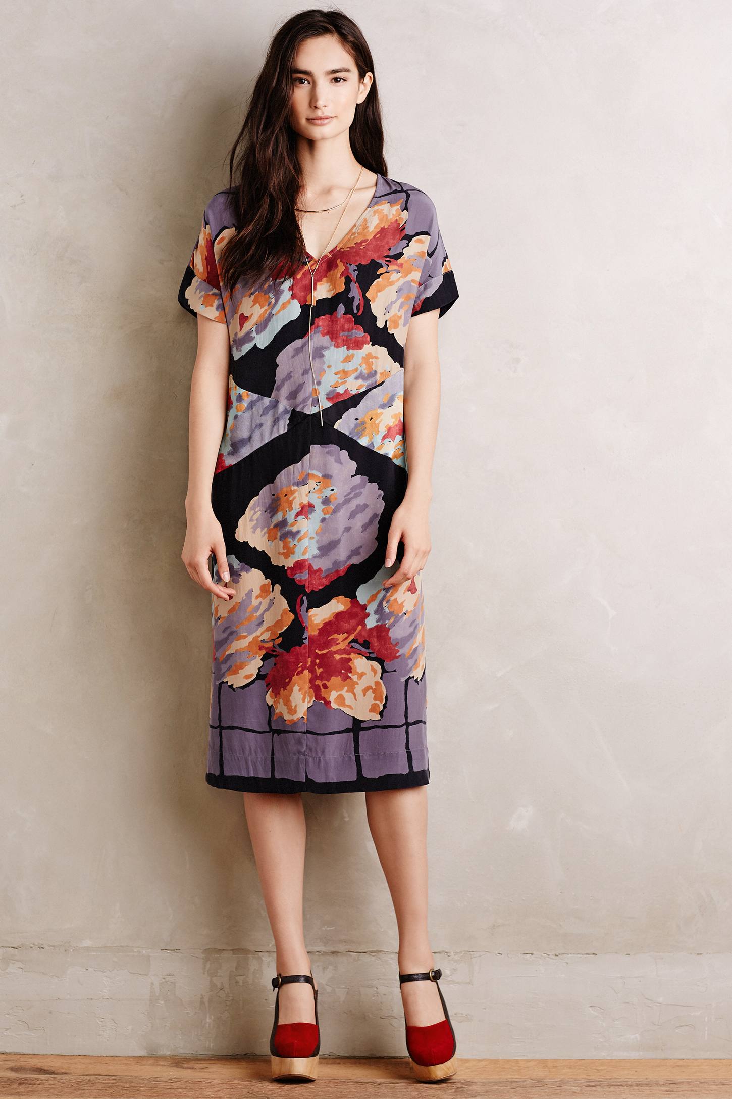 Painted Silk Shift by Burning Torch