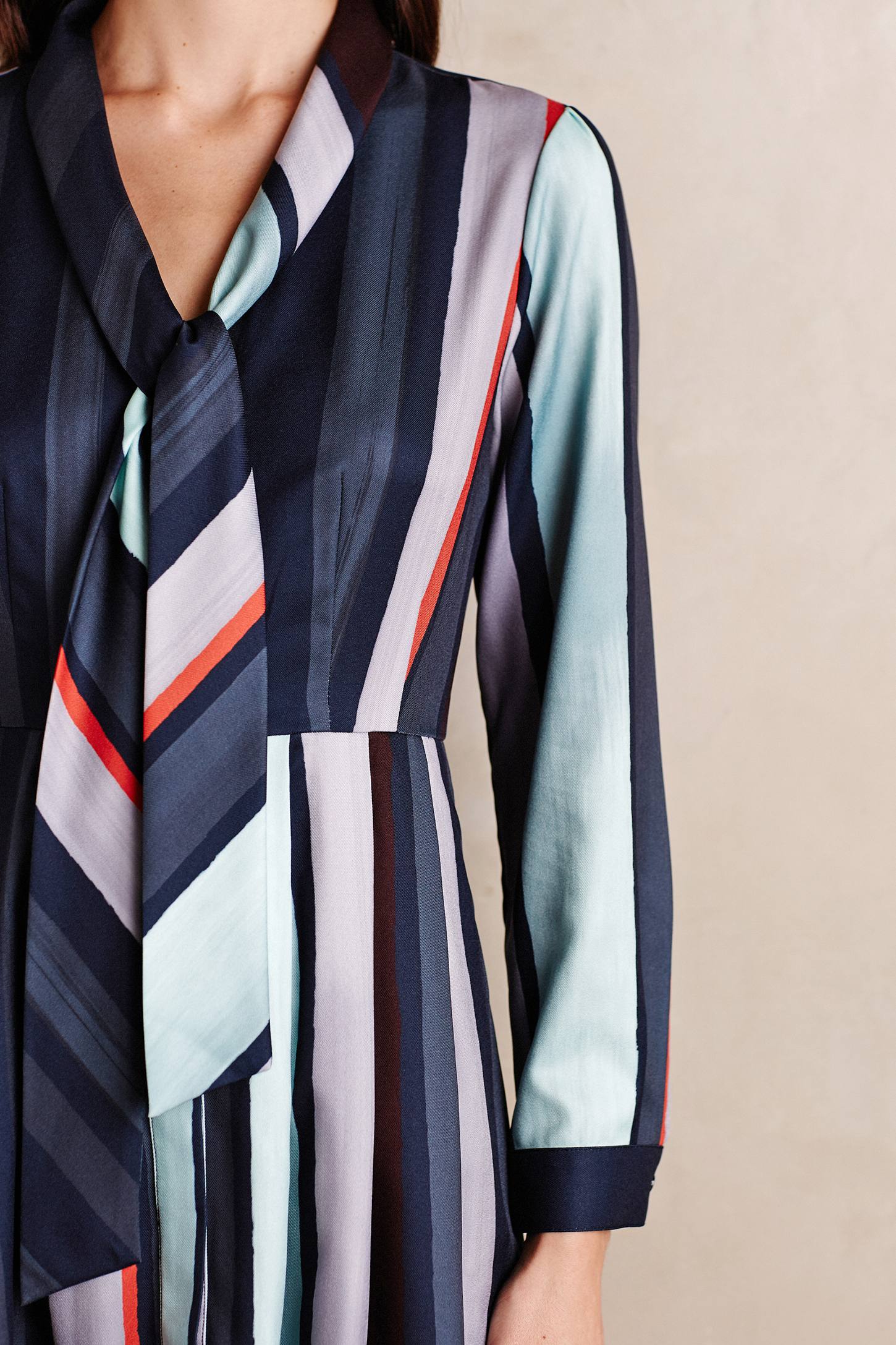 Tie-Neck Shirtdress by Raoul