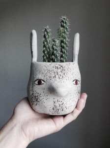 Forest Critter Garden Pot by Sarah Burwash